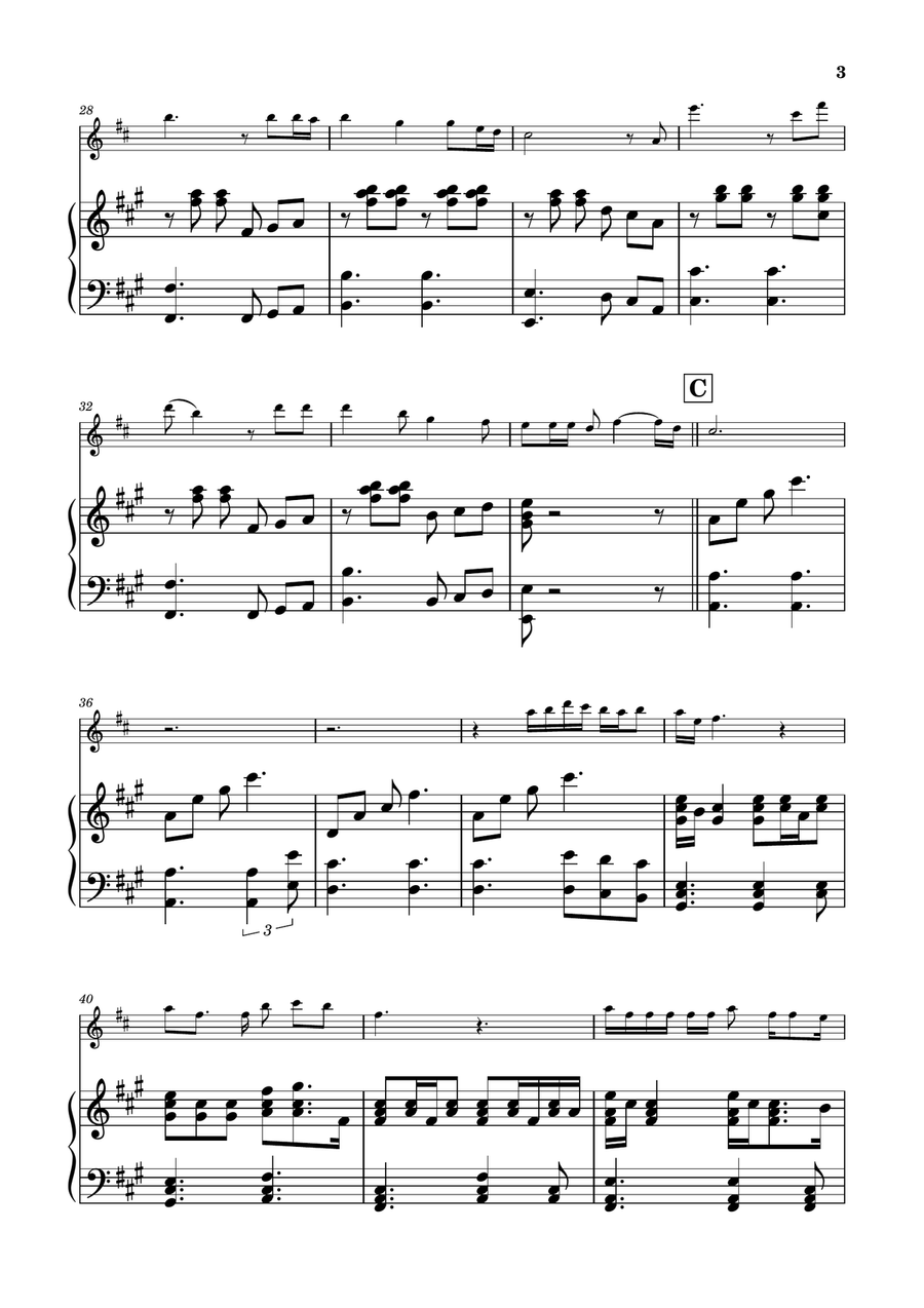 Die With A Smile Flute Solo scores gallery preview page 3