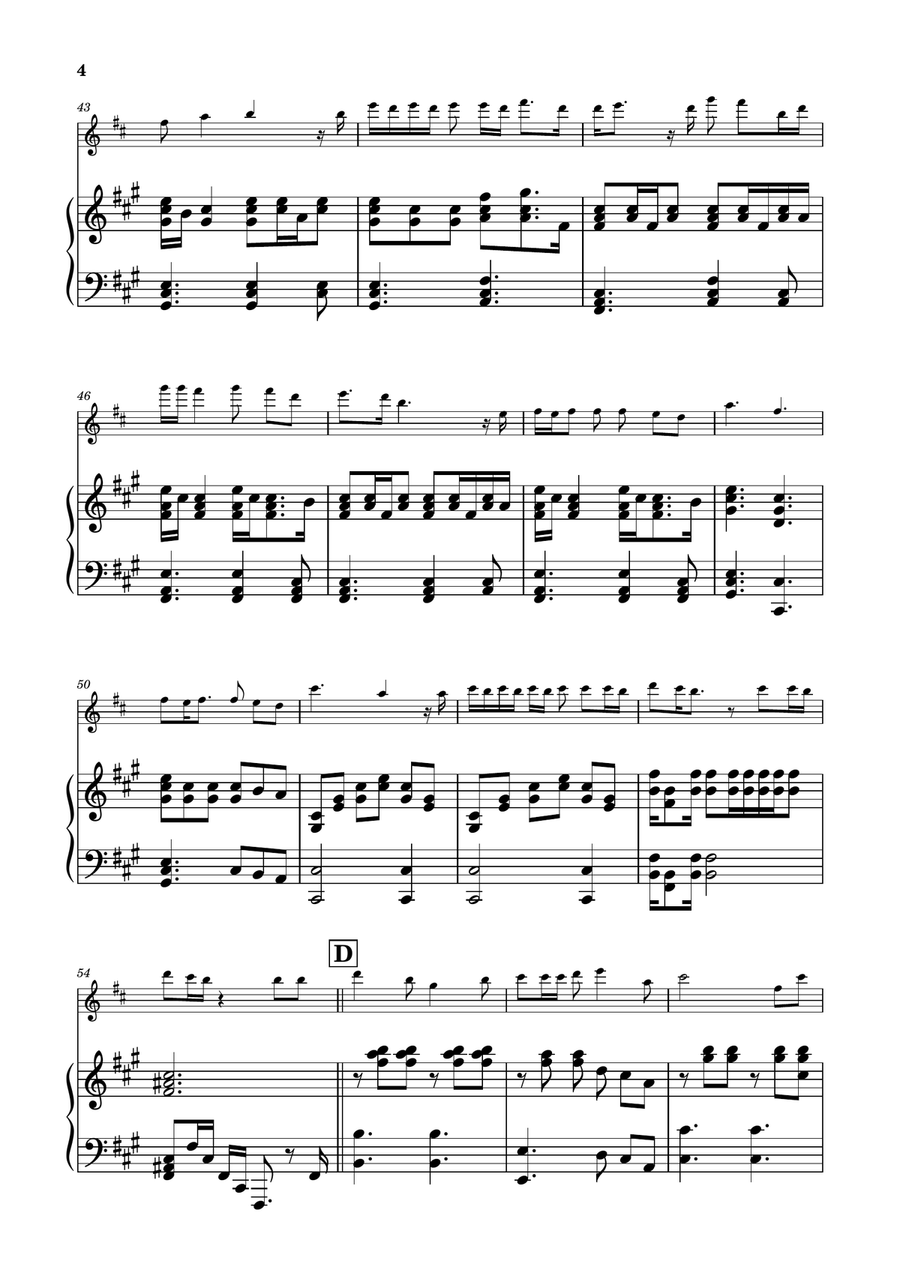 Die With A Smile Flute Solo scores gallery preview page 4