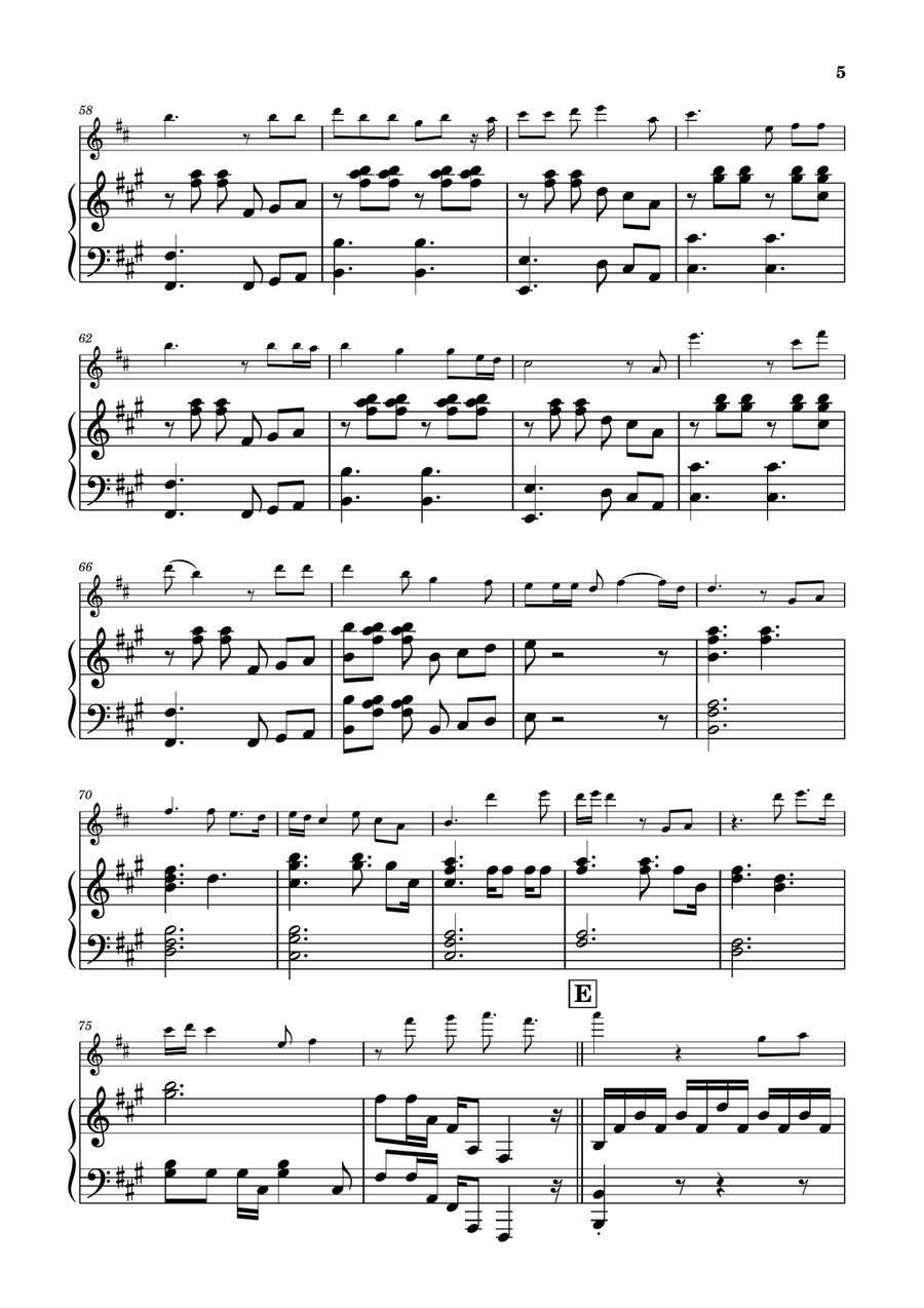 Die With A Smile Flute Solo scores gallery preview page 5