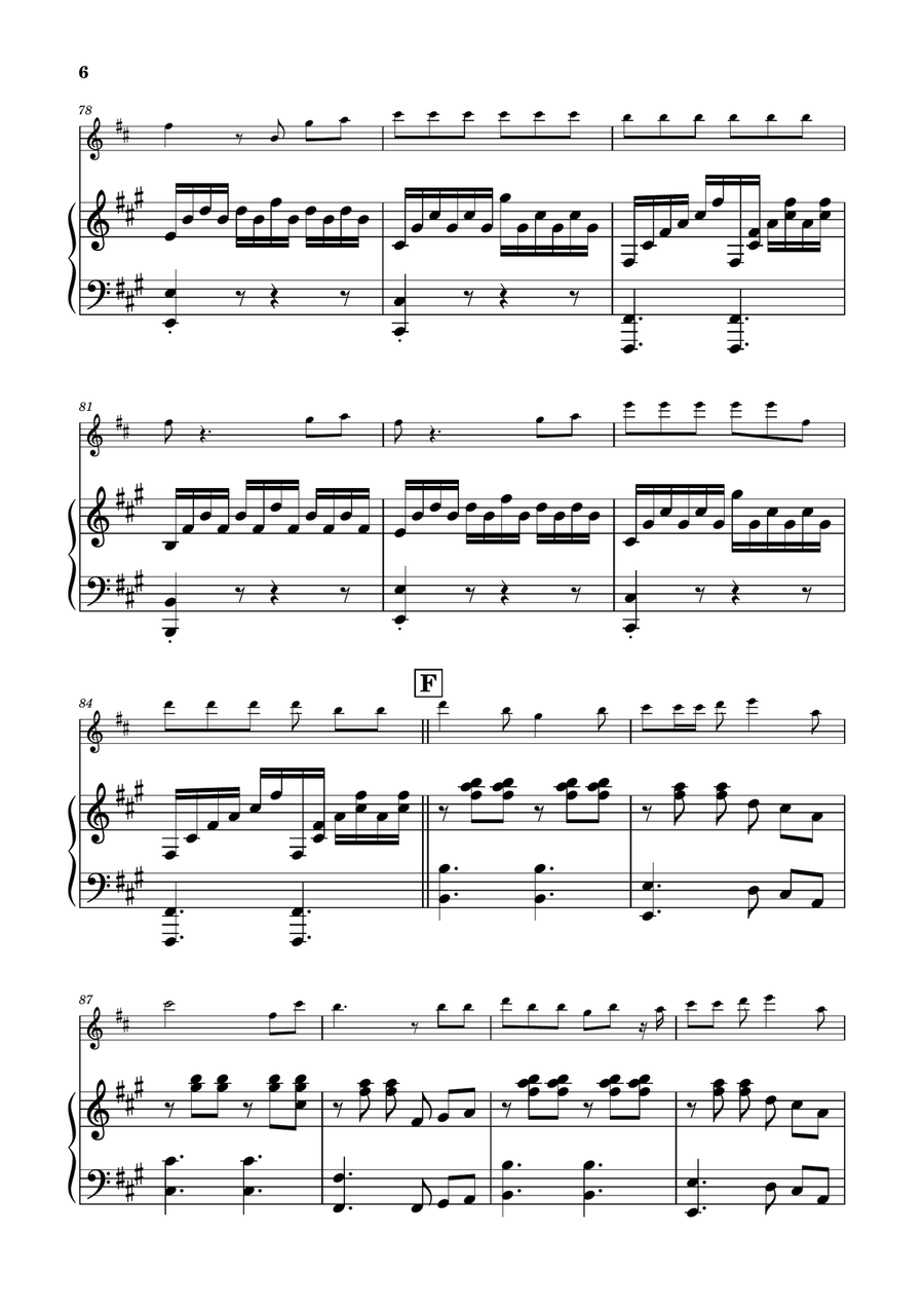 Die With A Smile Flute Solo scores gallery preview page 6