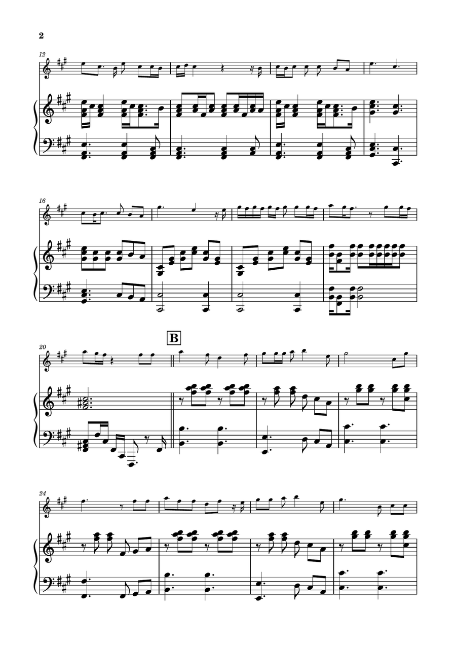 Die With A Smile Flute scores gallery preview page 2