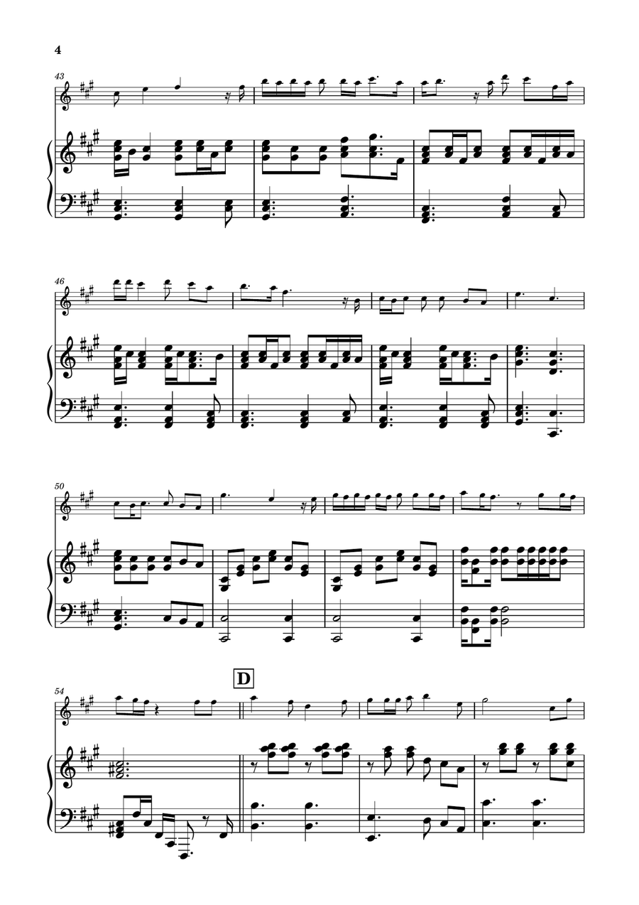 Die With A Smile Flute scores gallery preview page 4