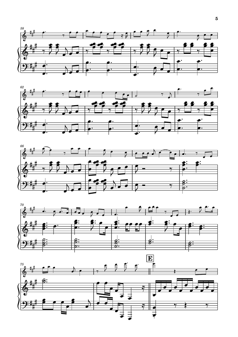 Die With A Smile Flute scores gallery preview page 5