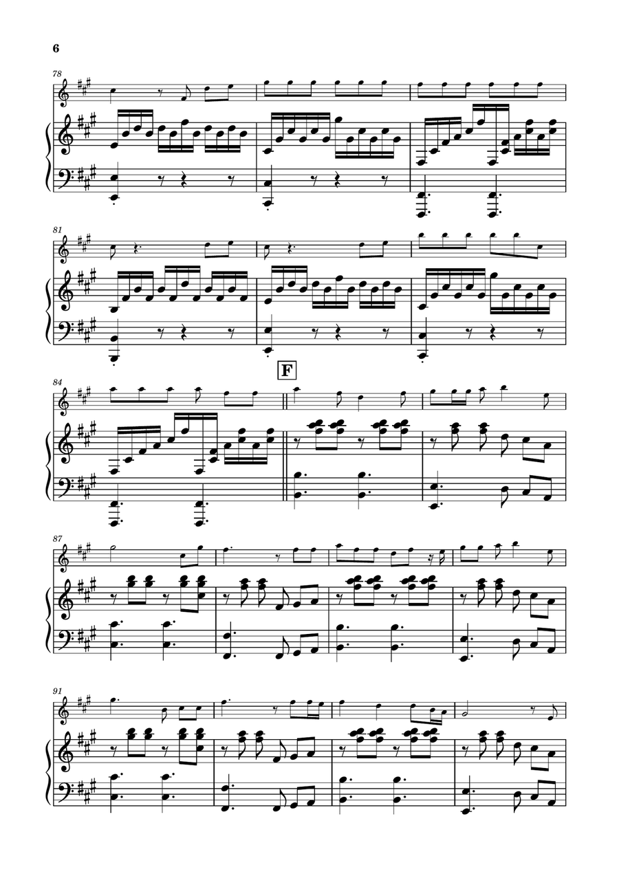 Die With A Smile Flute scores gallery preview page 6