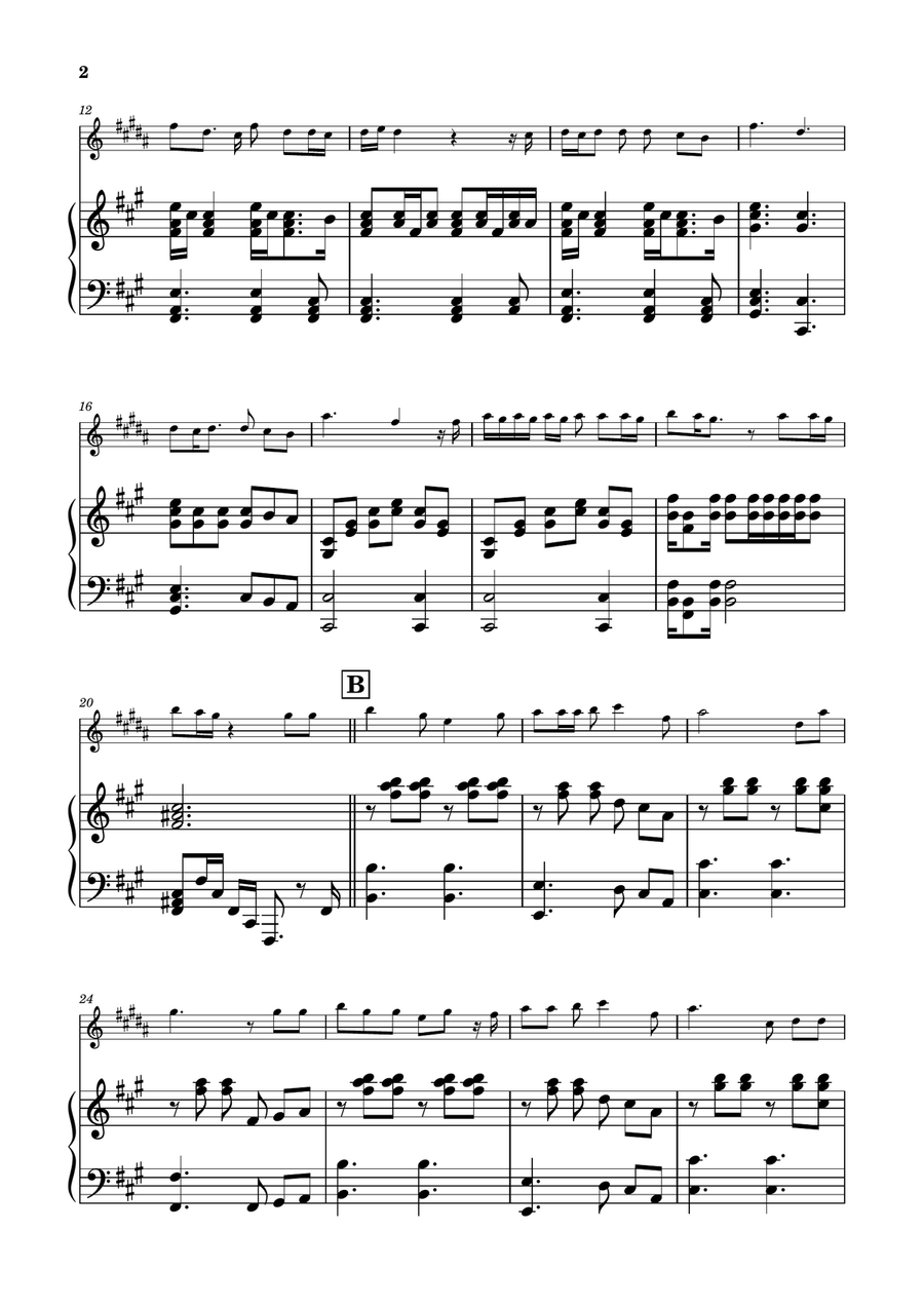 Die With A Smile B-Flat Trumpet scores gallery preview page 2