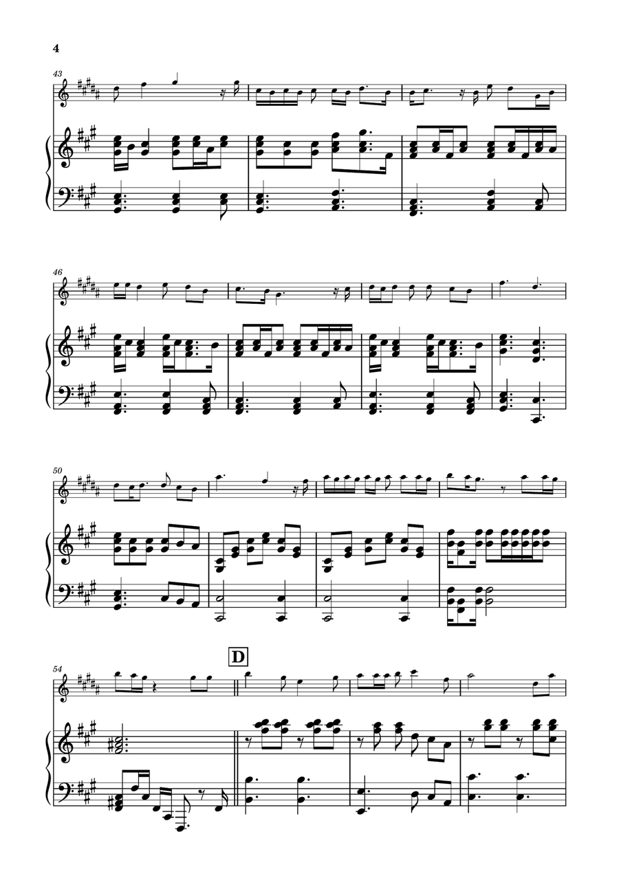 Die With A Smile B-Flat Trumpet scores gallery preview page 4