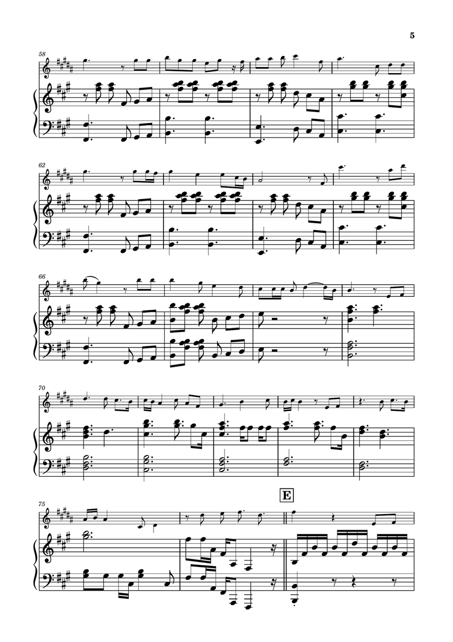 Die With A Smile B-Flat Trumpet scores gallery preview page 5
