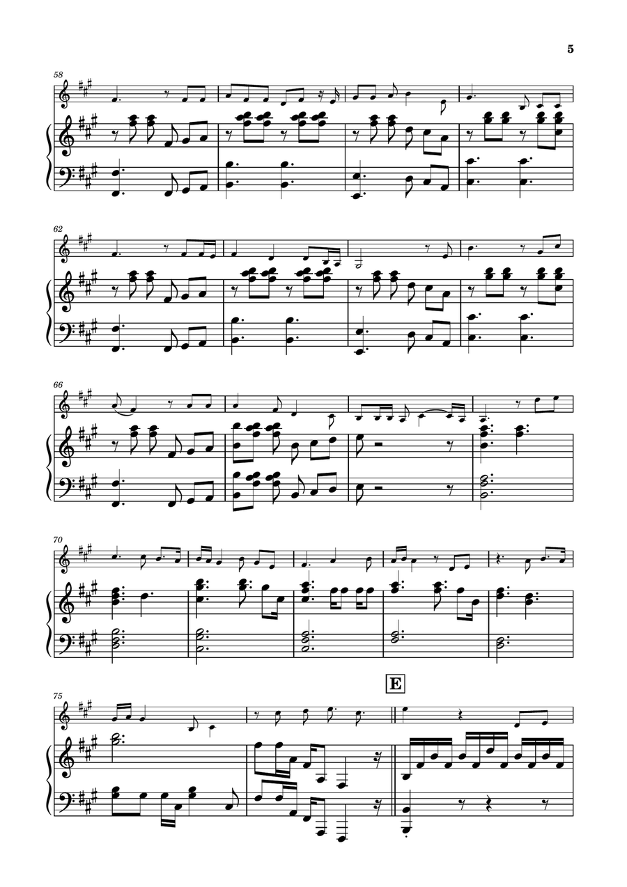 Die With A Smile C Trumpet scores gallery preview page 5