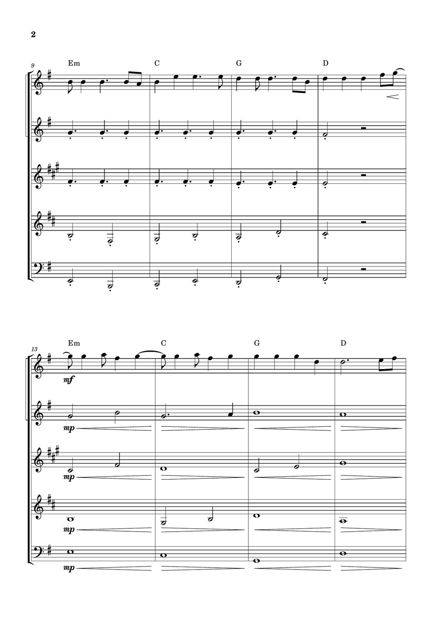 Cheap Thrills (Feat. Sean Paul) Woodwind Quintet scores gallery preview page 2