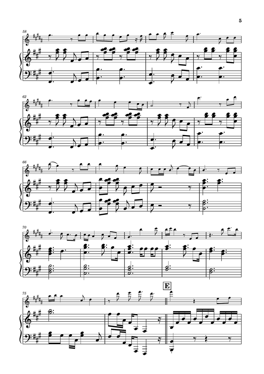 Die With A Smile Soprano Saxophone scores gallery preview page 5