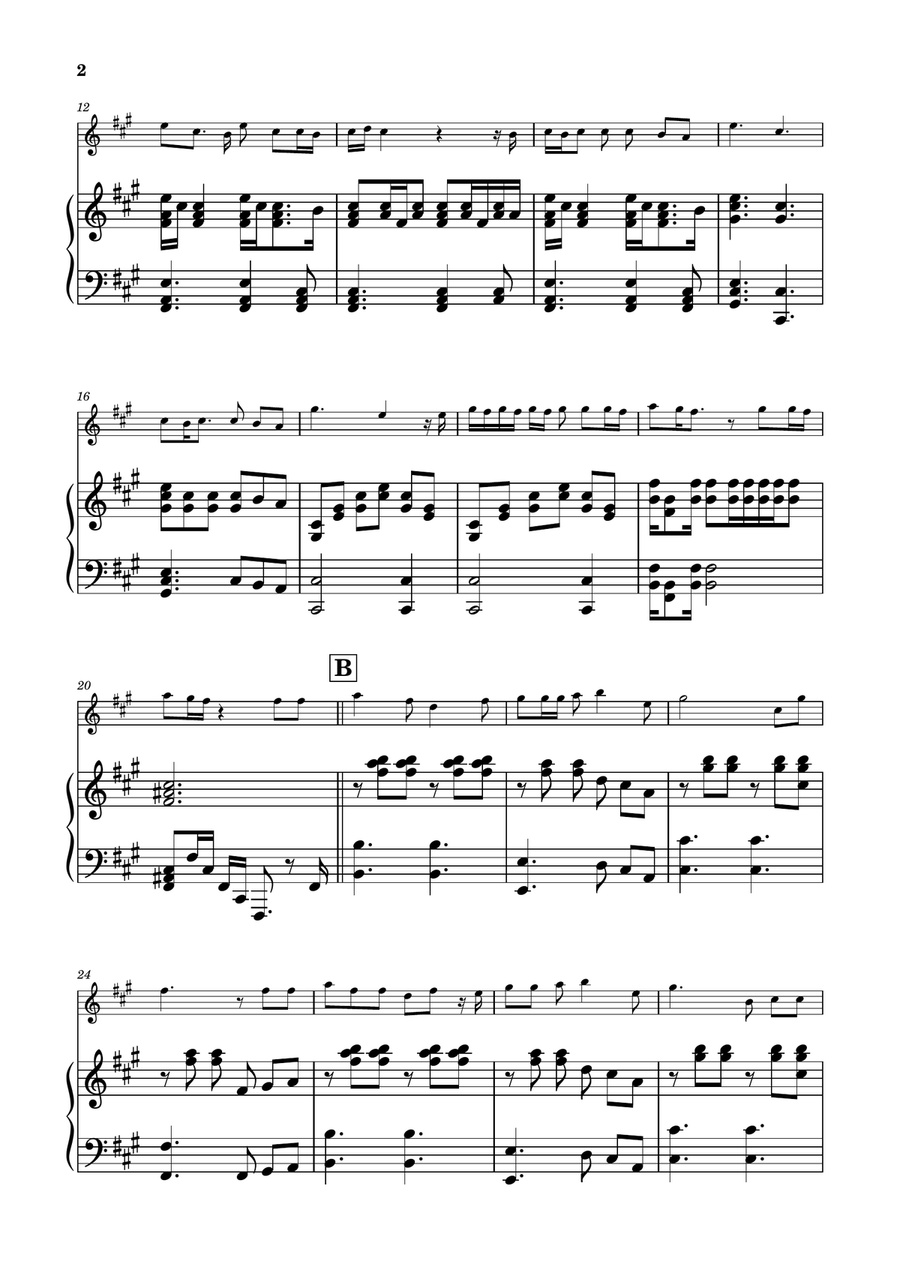 Die With A Smile Violin Solo scores gallery preview page 2
