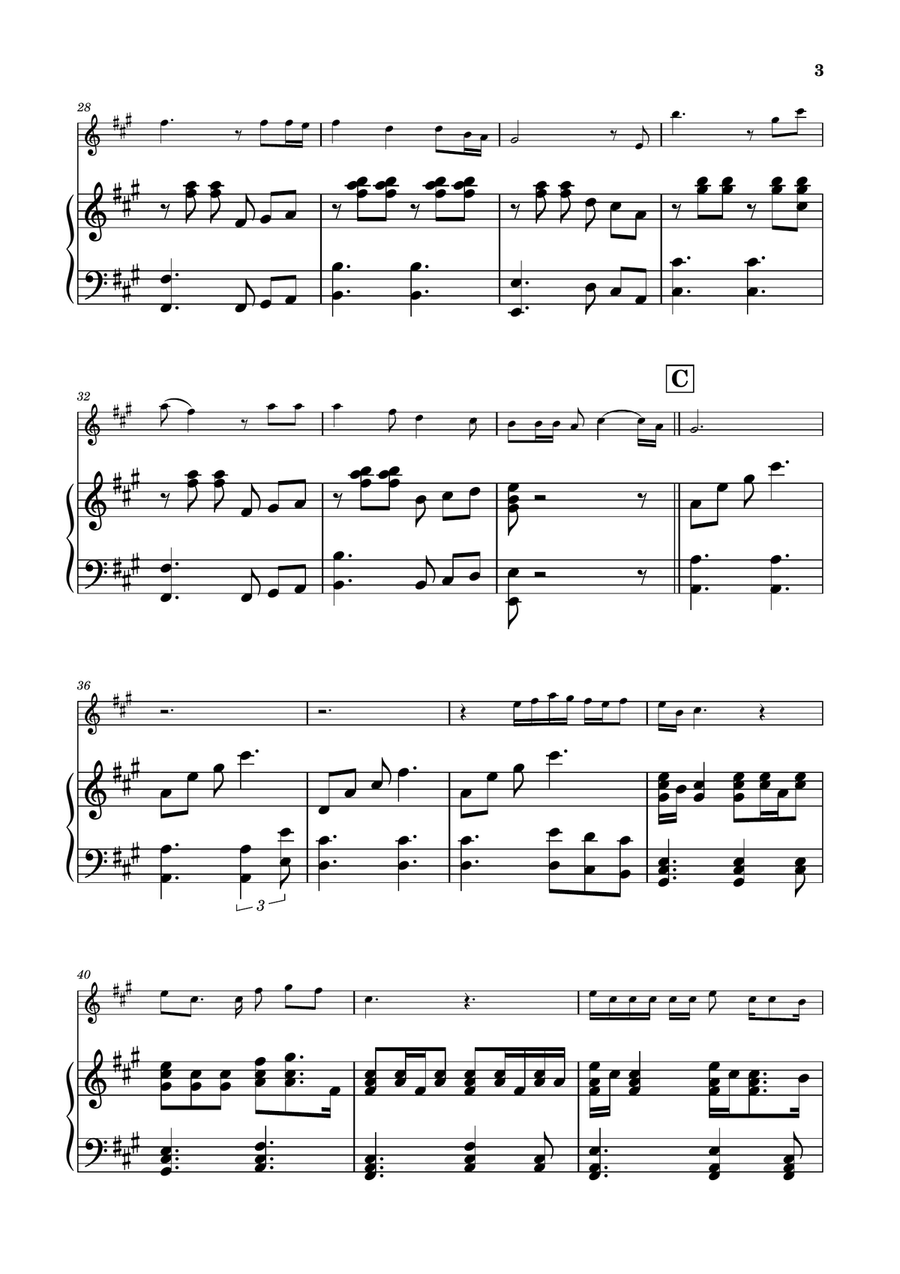Die With A Smile Violin Solo scores gallery preview page 3