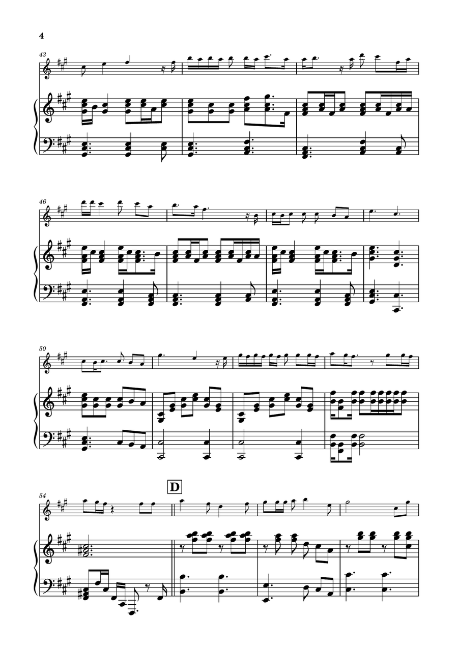 Die With A Smile Violin Solo scores gallery preview page 4