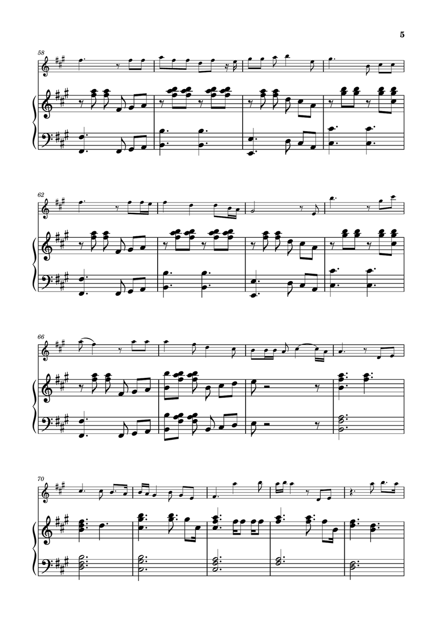 Die With A Smile Violin Solo scores gallery preview page 5