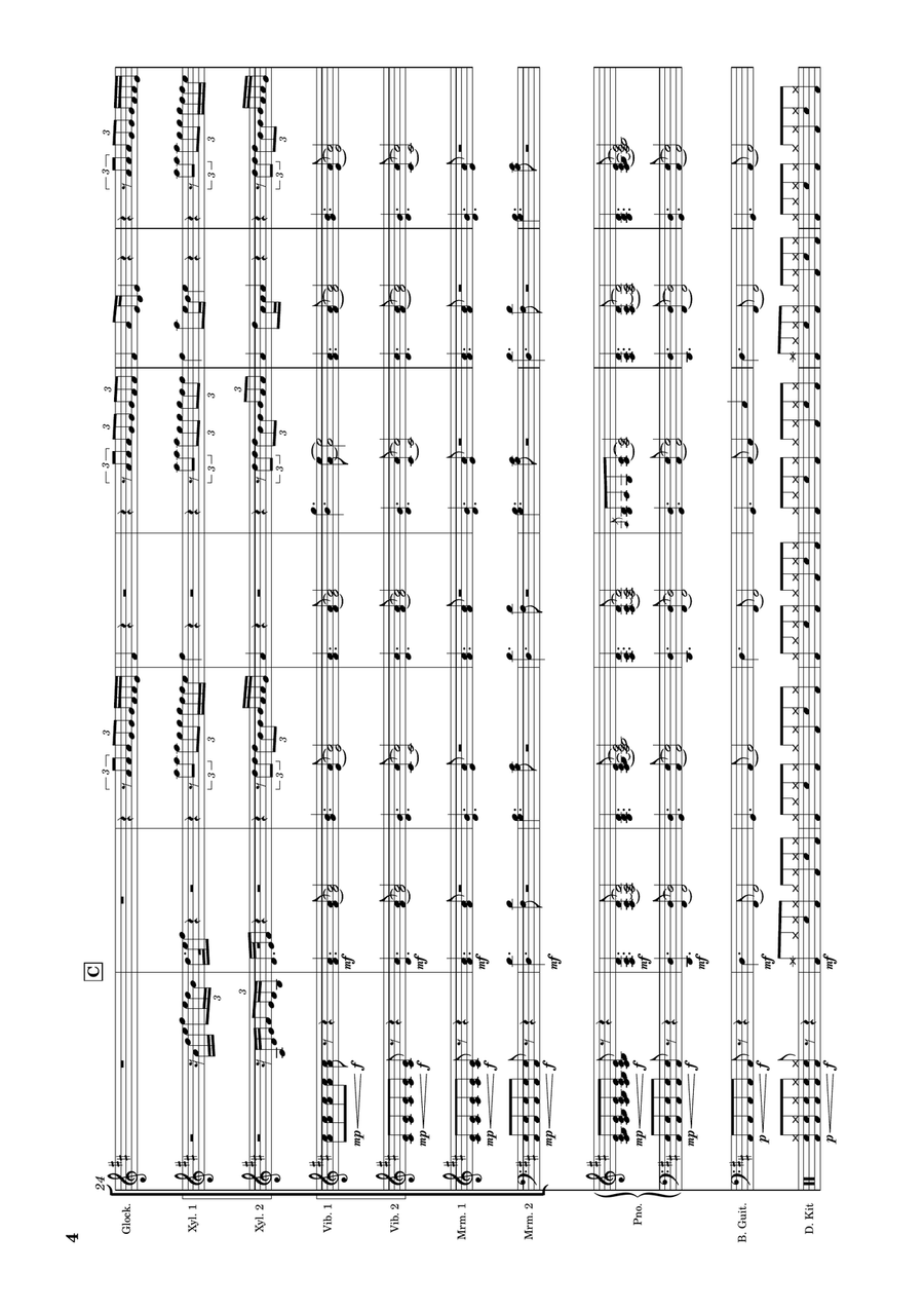 Thinking Out Loud Thinking Out Loud Percussion Ensemble scores gallery preview page 4
