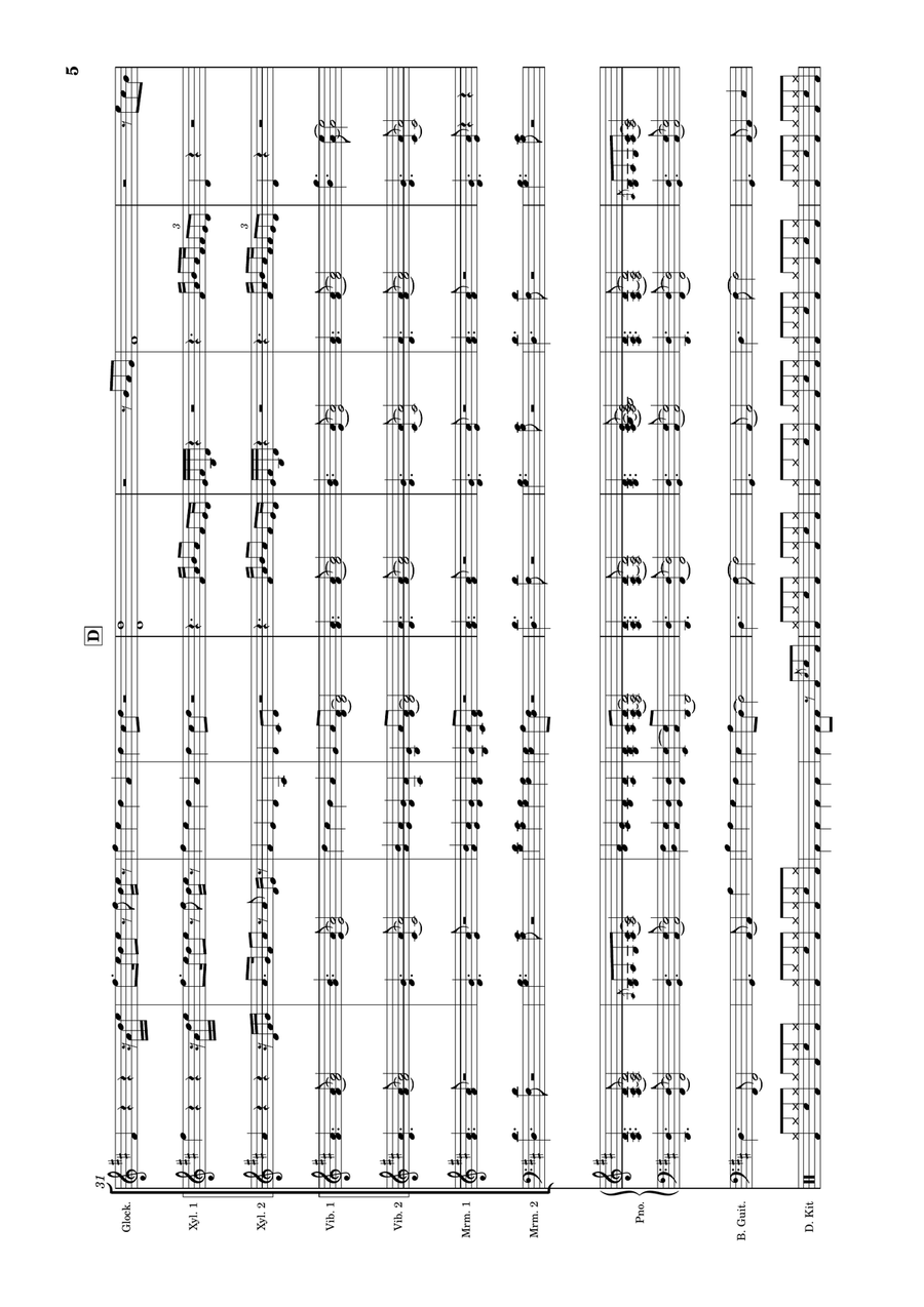Thinking Out Loud Thinking Out Loud Percussion Ensemble scores gallery preview page 5