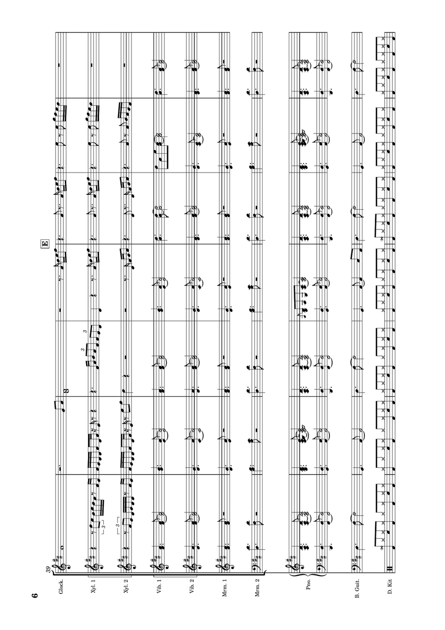 Thinking Out Loud Thinking Out Loud Percussion Ensemble scores gallery preview page 6