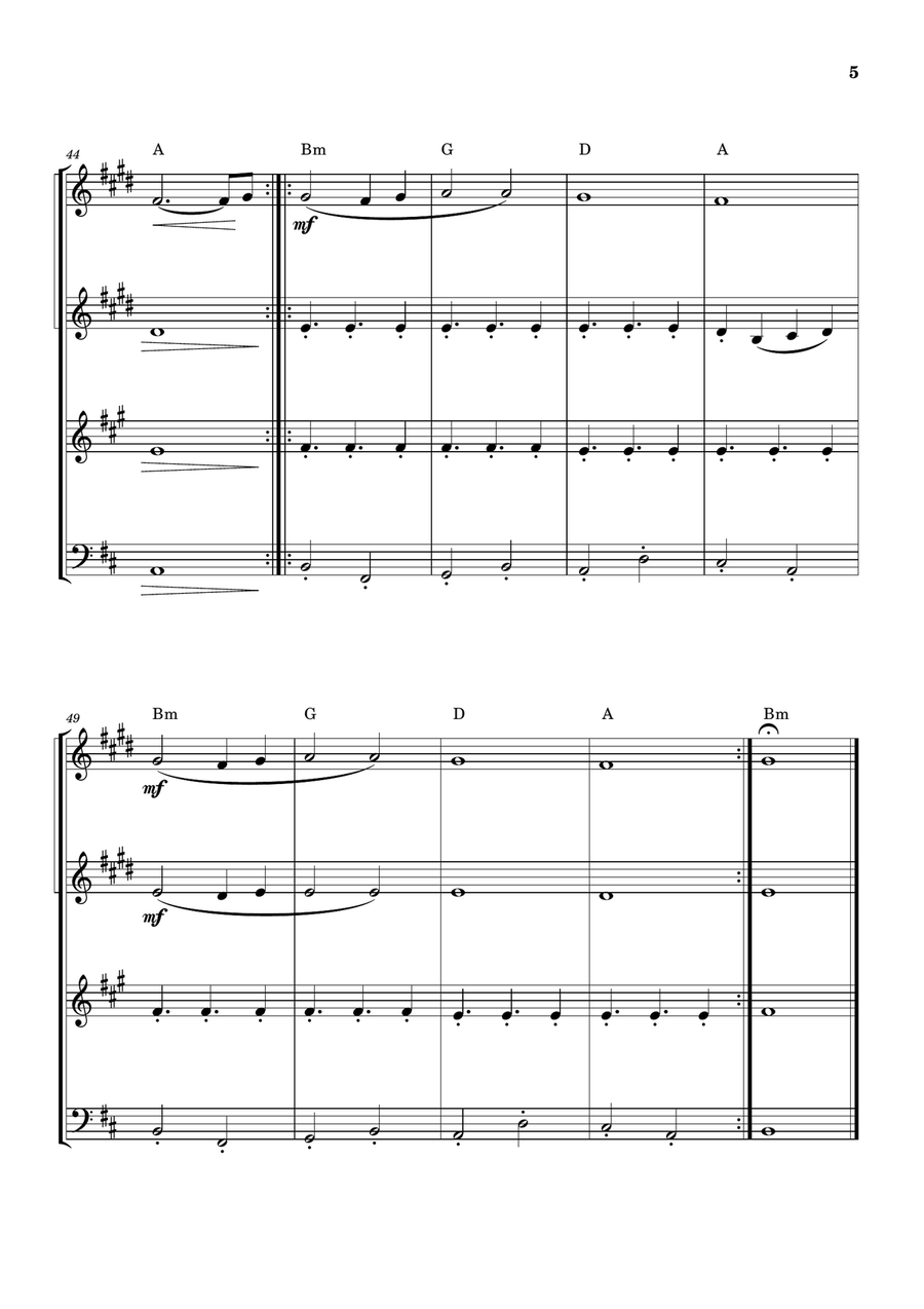 Cheap Thrills (Feat. Sean Paul) Brass Quartet scores gallery preview page 5