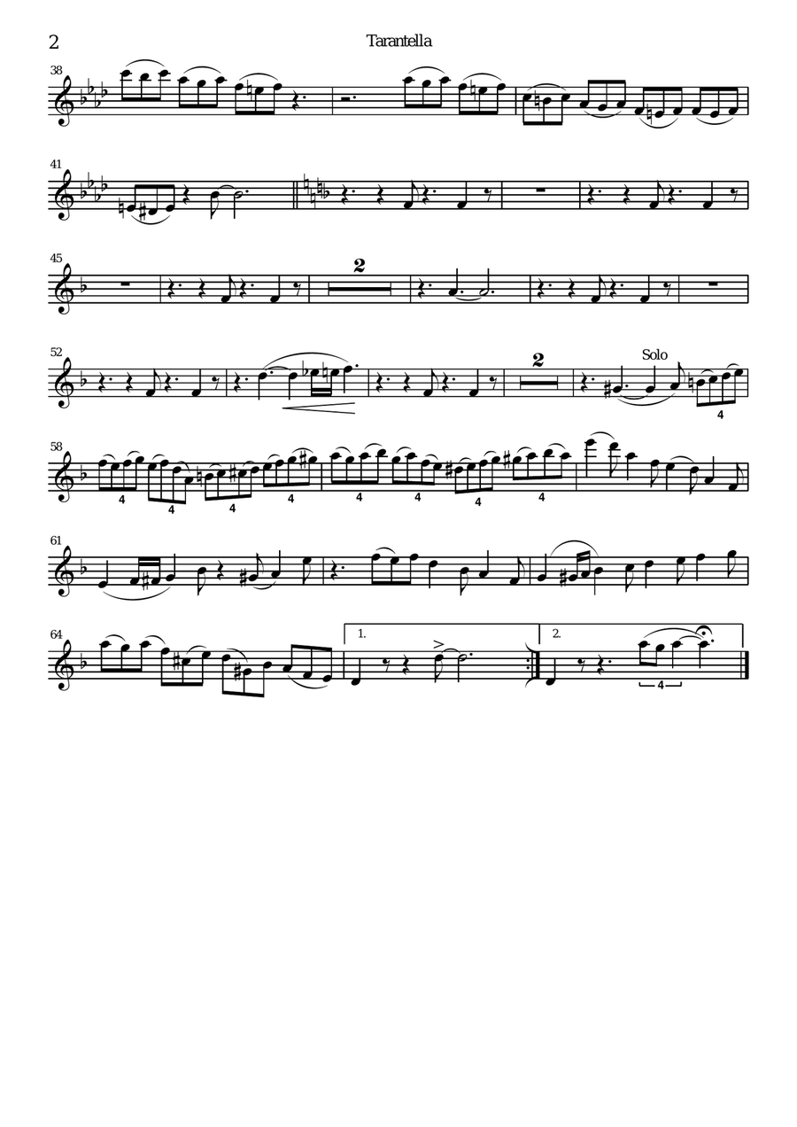 TARANTELLA (2 trumpets, alto sax, 2 trombones, set drums) Small Ensemble scores gallery preview page 6