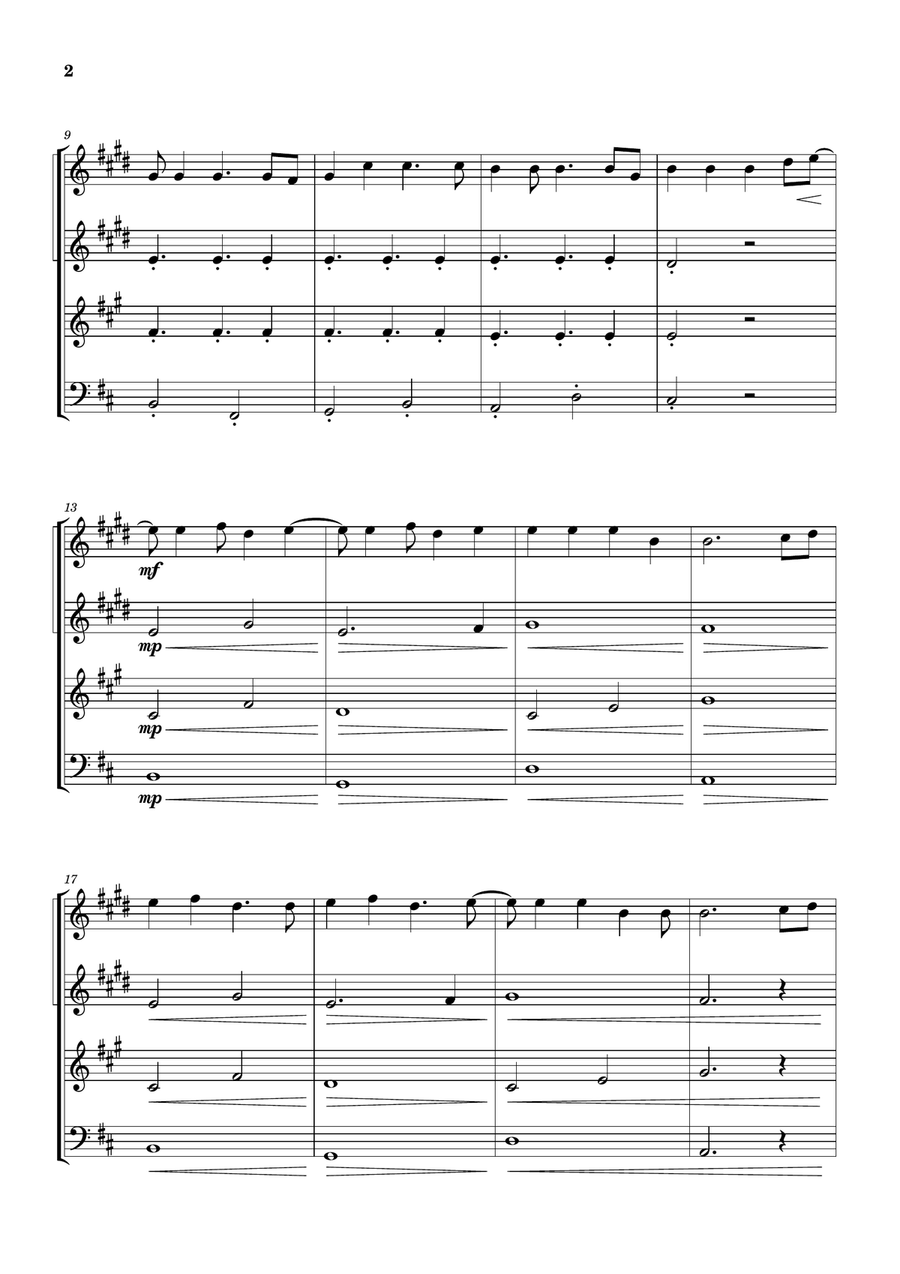Cheap Thrills (Feat. Sean Paul) Brass Quartet scores gallery preview page 2