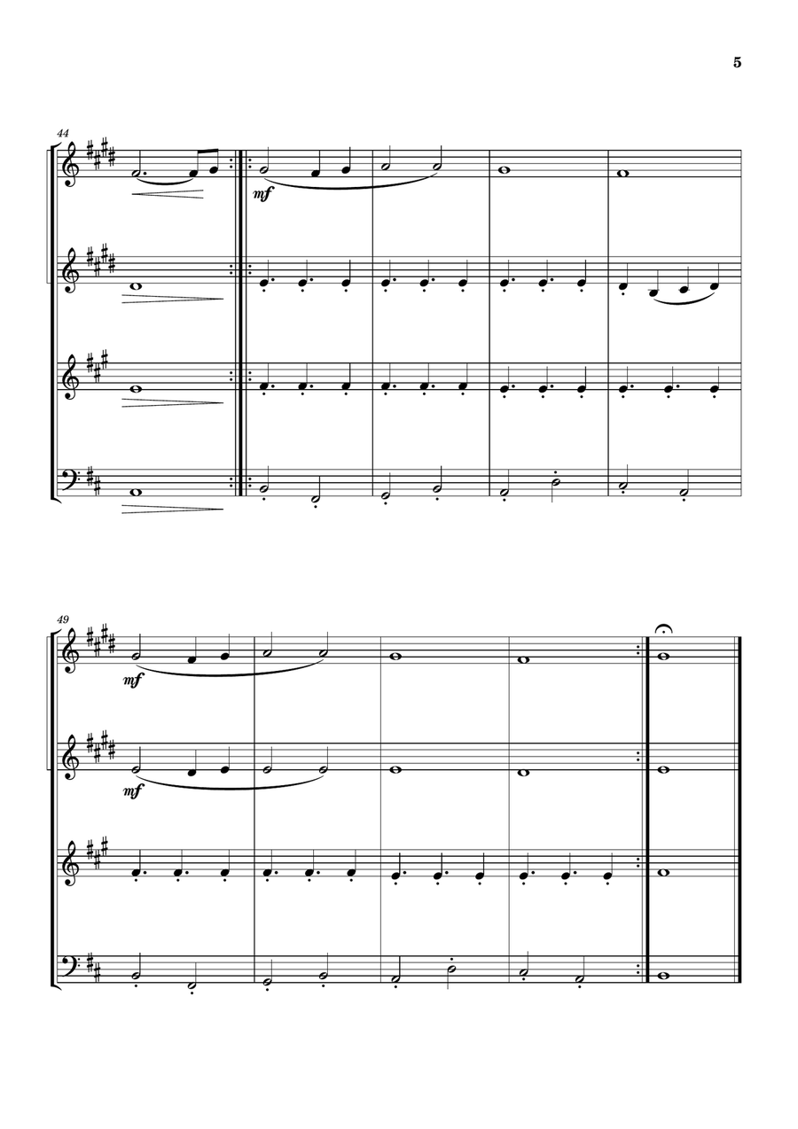 Cheap Thrills (Feat. Sean Paul) Brass Quartet scores gallery preview page 5
