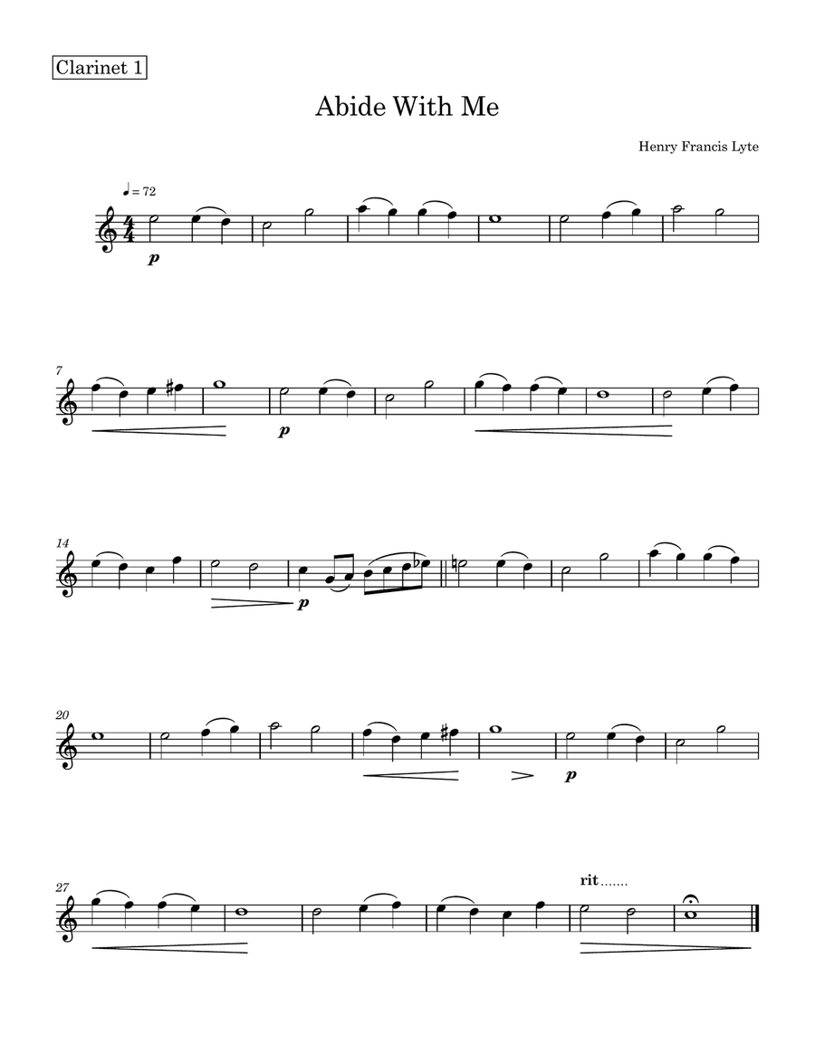 Abide With Me Clarinet Trio scores gallery preview page 3