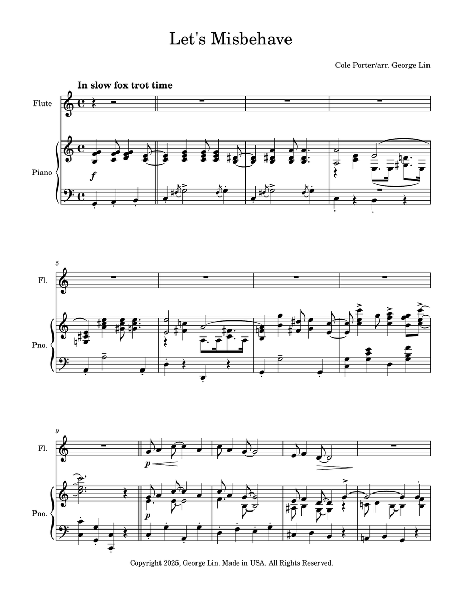 Let's Misbehave Let's Misbehave Flute scores gallery preview page 1