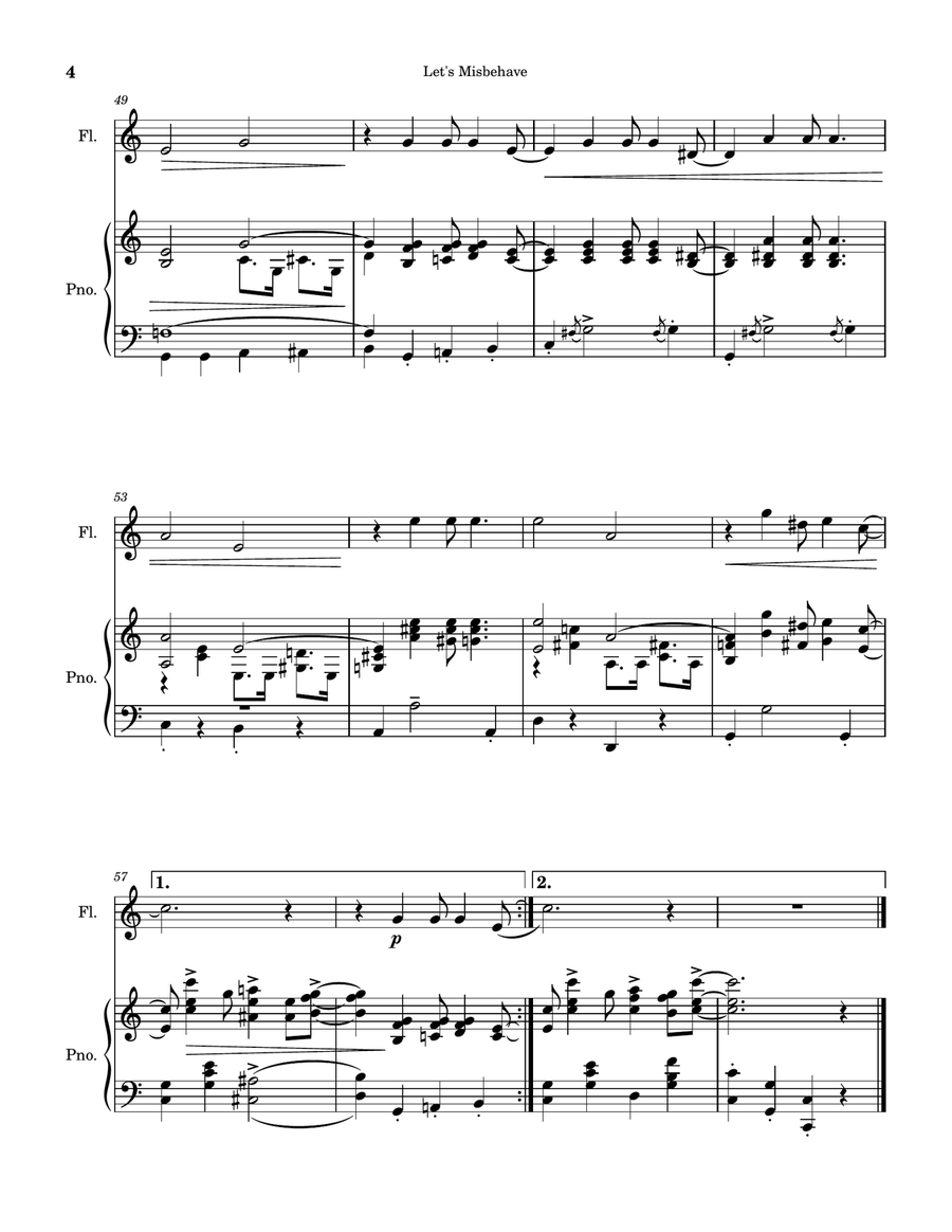 Let's Misbehave Let's Misbehave Flute scores gallery preview page 4
