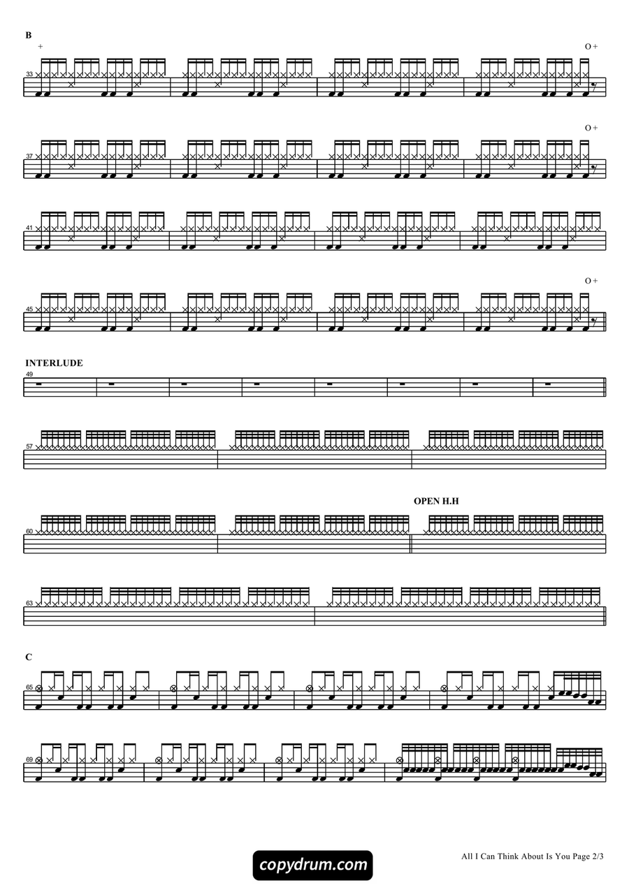 All I Can Think About Is You Drum Set scores gallery preview page 2