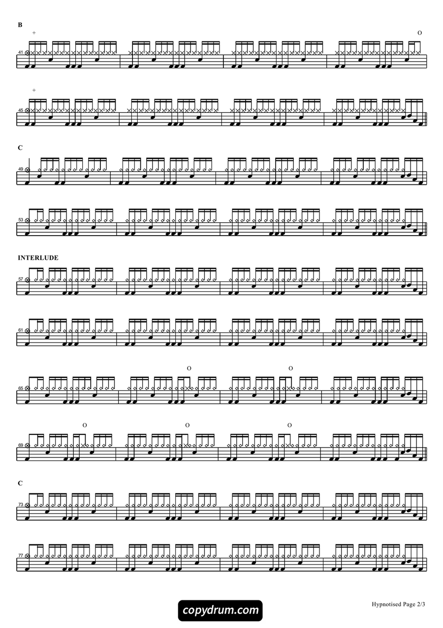 Hypnotised Hypnotised Drum Set scores gallery preview page 2