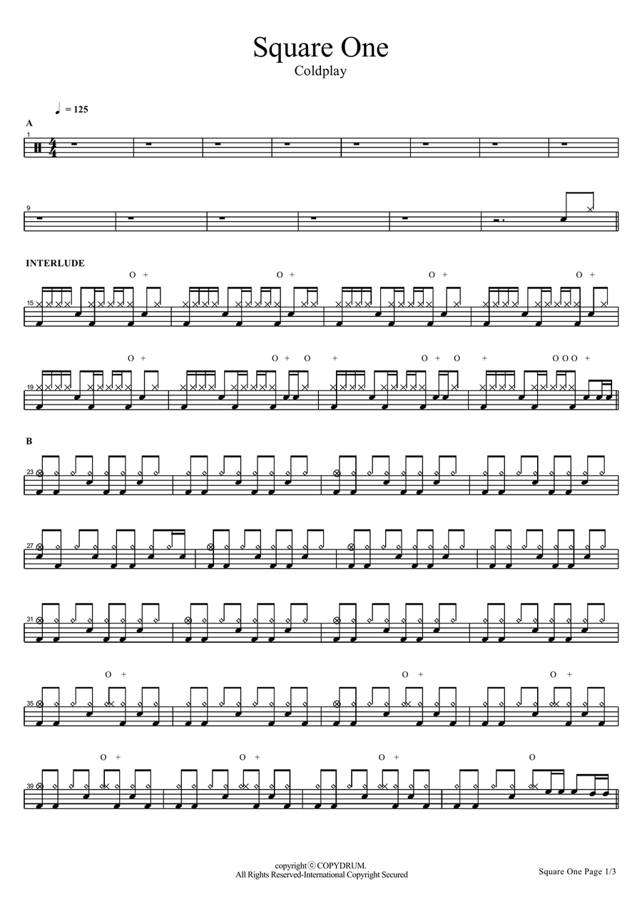 Square One Square One Drum Set scores gallery preview page 1