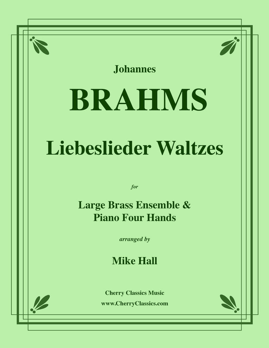 Liebeslieder Waltzes for Large Brass Ensemble & Piano Four Hands Piano Accompaniment scores gallery preview page 1