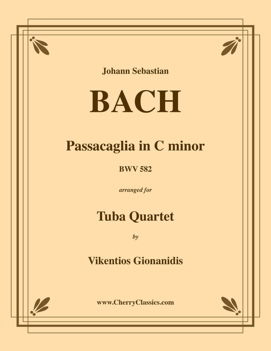 Passacaglia in C minor BWV 582 for Tuba Quartet Tuba Quartet scores gallery preview page 1