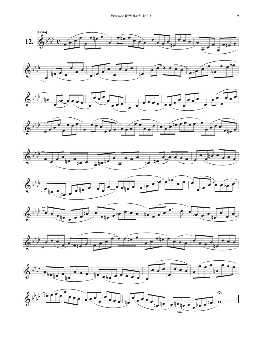 Practice With Bach for the Trumpet, Volume 1 Trumpet scores gallery preview page 4