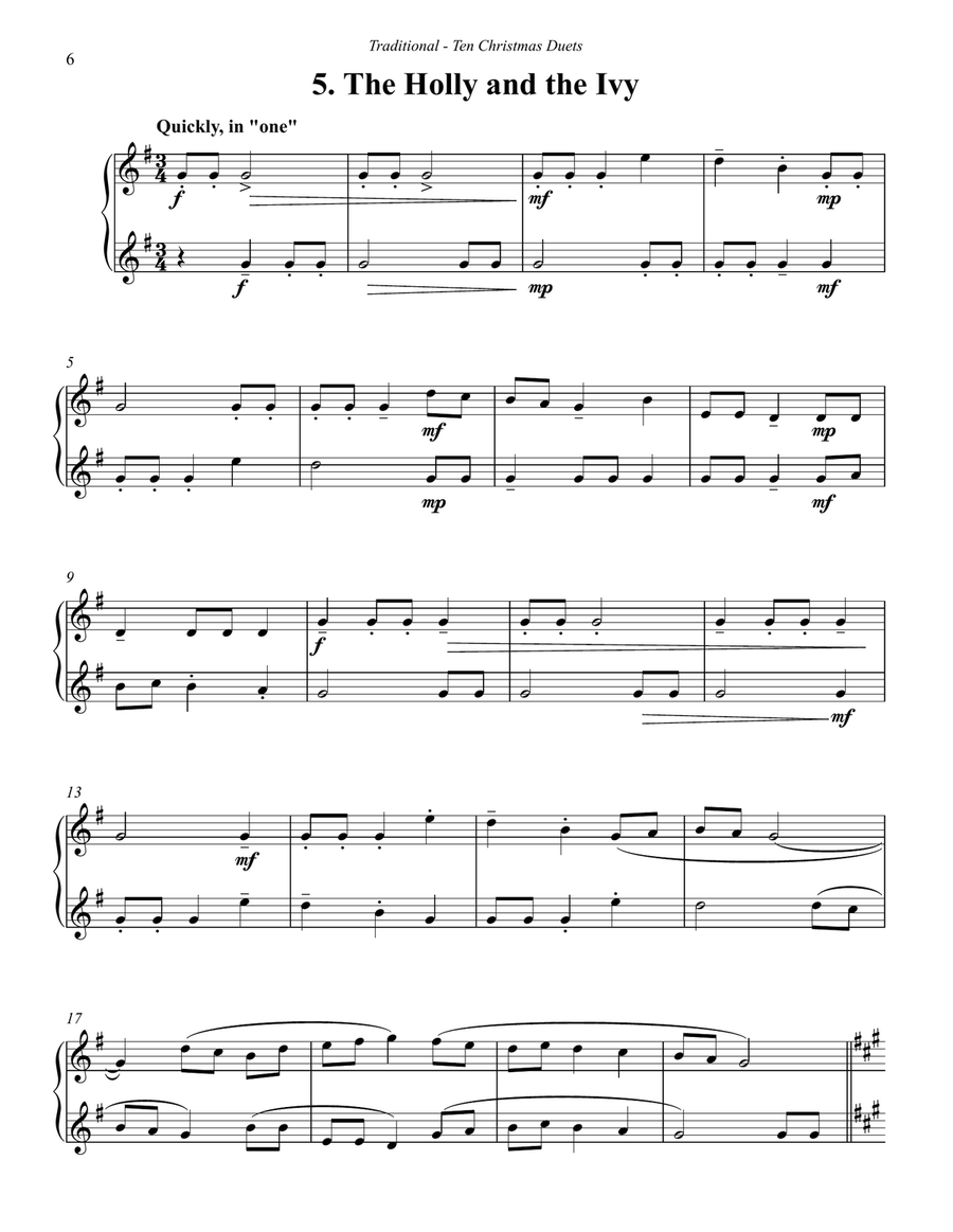 Ten Christmas Duets for Trumpets Trumpet Duet scores gallery preview page 3