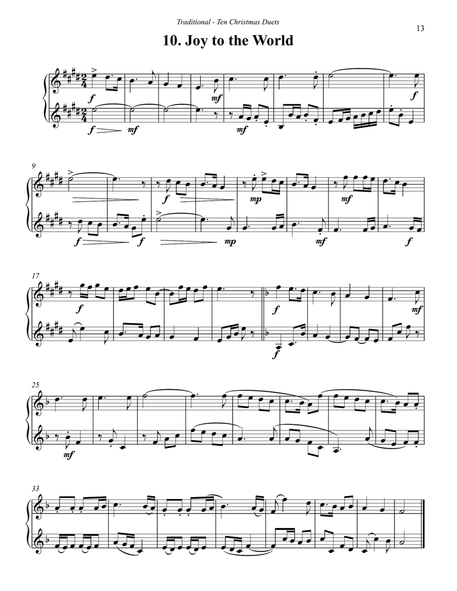 Ten Christmas Duets for Trumpets Trumpet Duet scores gallery preview page 4
