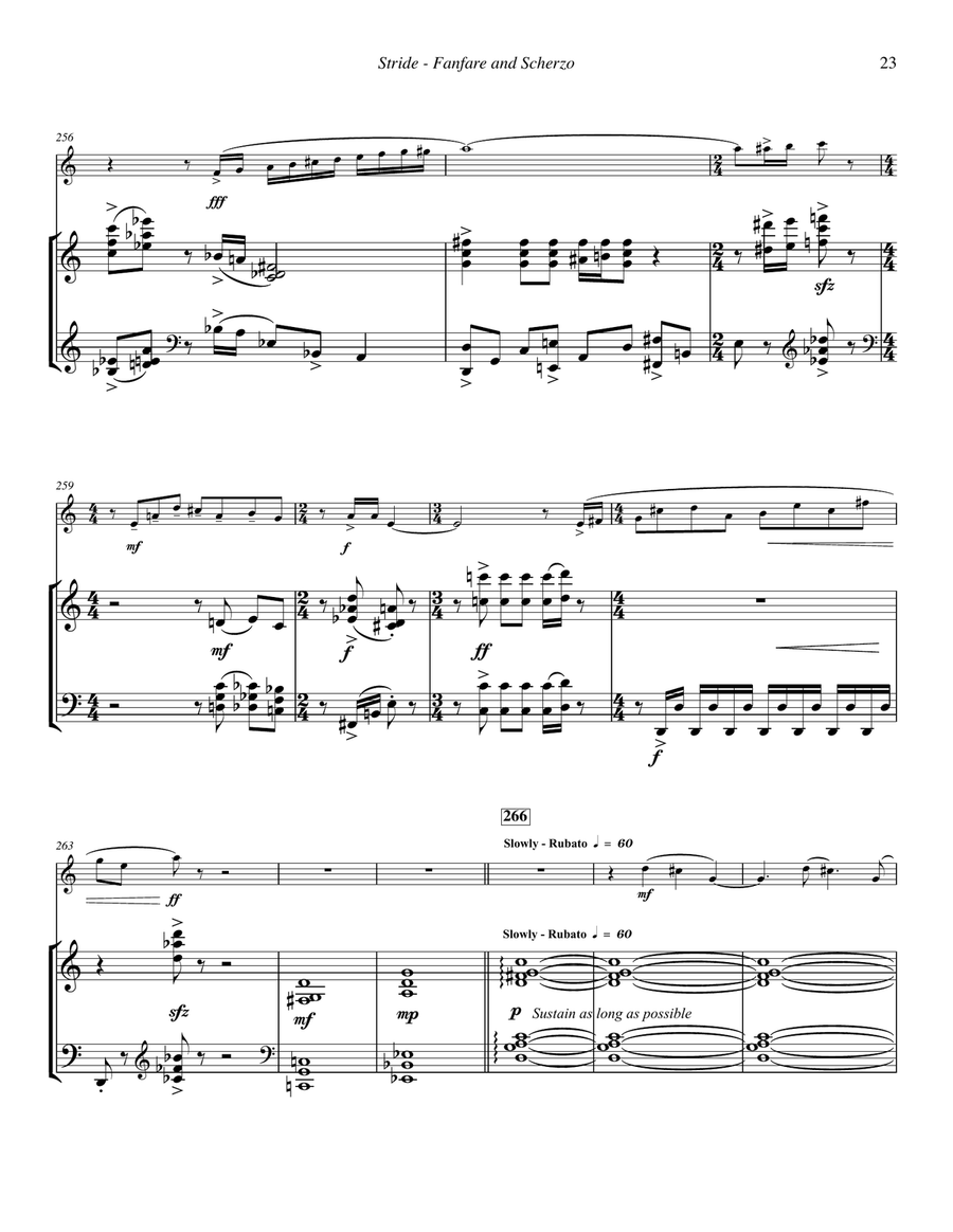 Fanfare and Scherzo for Horn with Piano reduction Piano Accompaniment scores gallery preview page 6