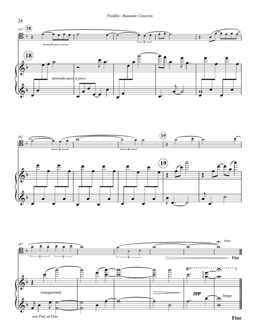 Romantic Concerto for Trombone and Piano reduciton Piano Accompaniment scores gallery preview page 9