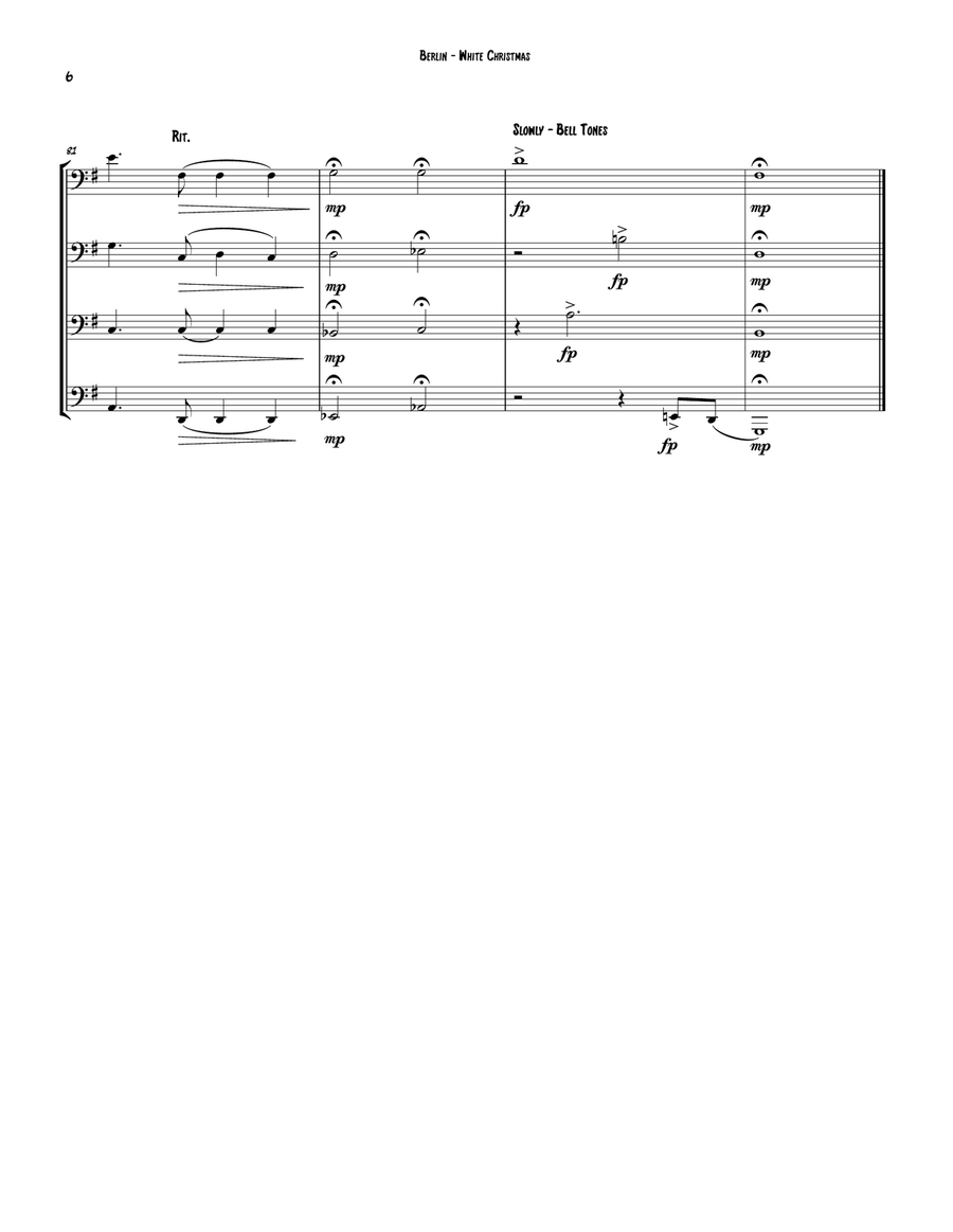 White Christmas for Tuba Quartet Tuba Quartet scores gallery preview page 4