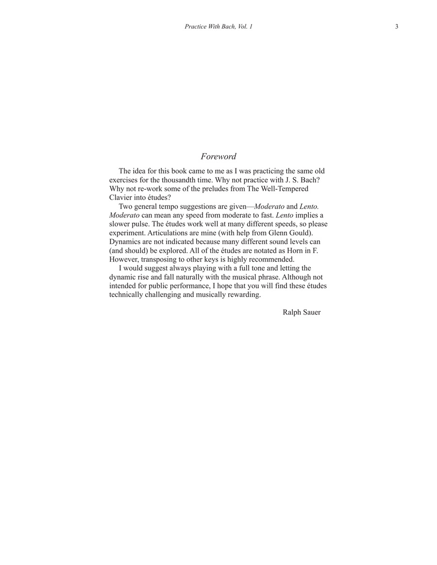 Practice With Bach for the Horn, Volume 1 A Cappella scores gallery preview page 2