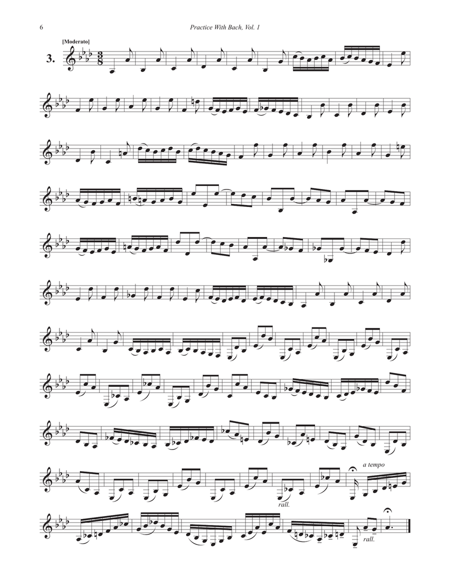 Practice With Bach for the Horn, Volume 1 A Cappella scores gallery preview page 3