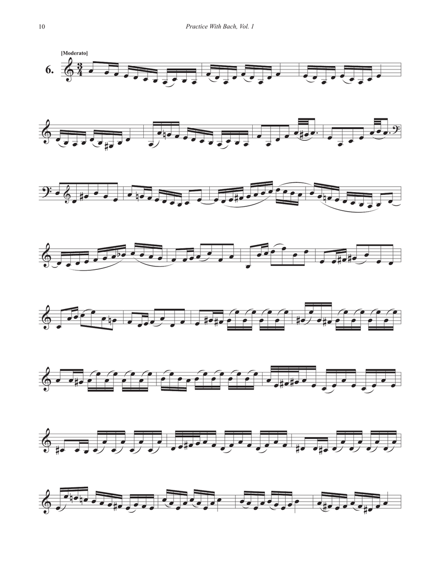 Practice With Bach for the Horn, Volume 1 A Cappella scores gallery preview page 5