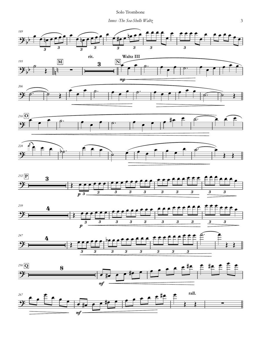 The Sea-Shells Waltz for Trombone and Piano Piano Accompaniment scores gallery preview page 3