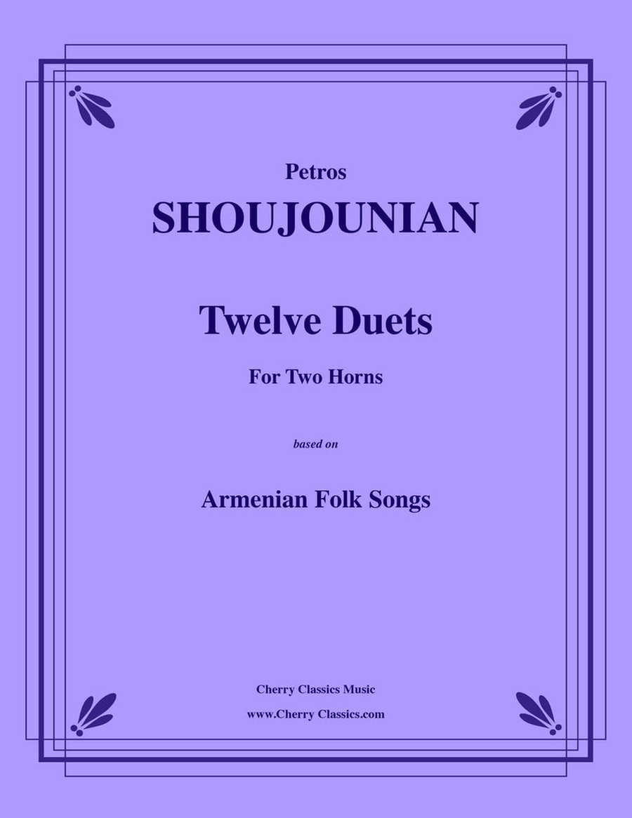 Twelve Duets for Two Horns based on Armenian Folk Songs Brass Duet scores gallery preview page 1