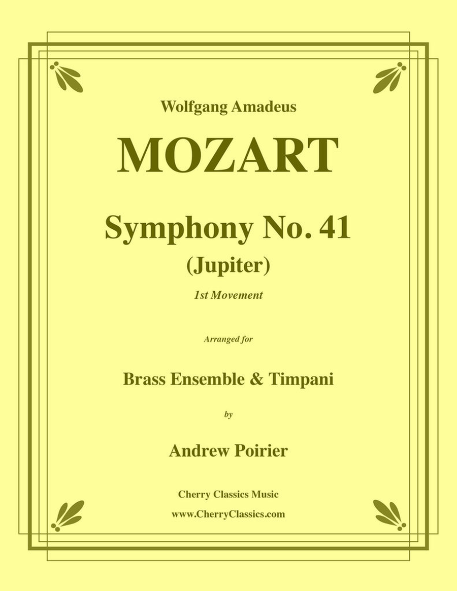 Symphony No. 41 (Jupiter) 1st Movement for 10-piece Brass Ensemble and Timpani Percussion scores gallery preview page 1