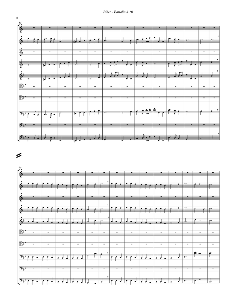 Battalia a 10 for Brass Ensemble Score scores gallery preview page 4
