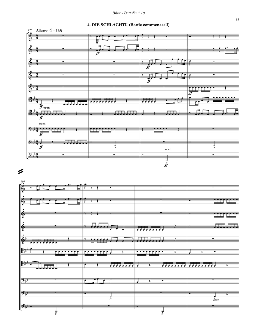 Battalia a 10 for Brass Ensemble Score scores gallery preview page 6