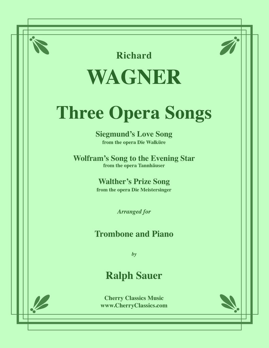 Three Opera Songs for Trombone and Piano Piano Accompaniment scores gallery preview page 1