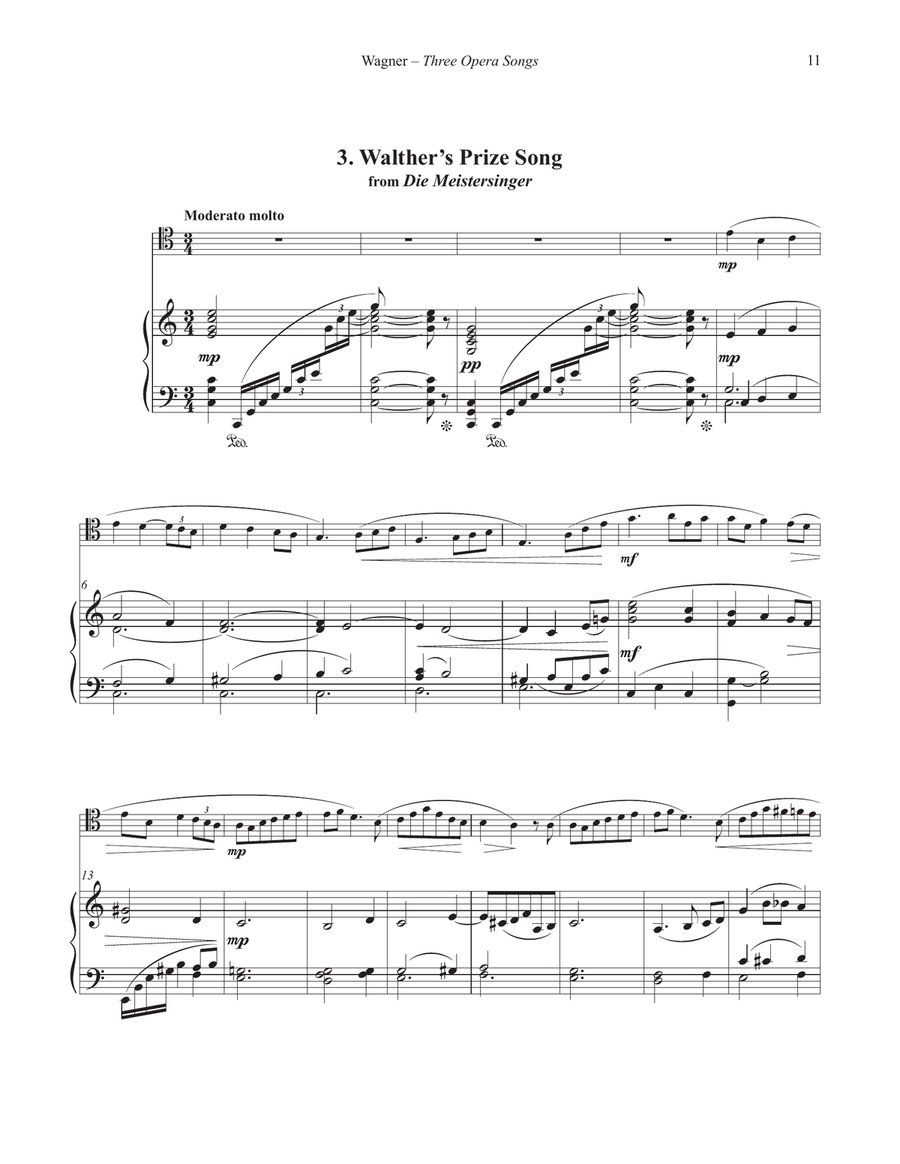 Three Opera Songs for Trombone and Piano Piano Accompaniment scores gallery preview page 7