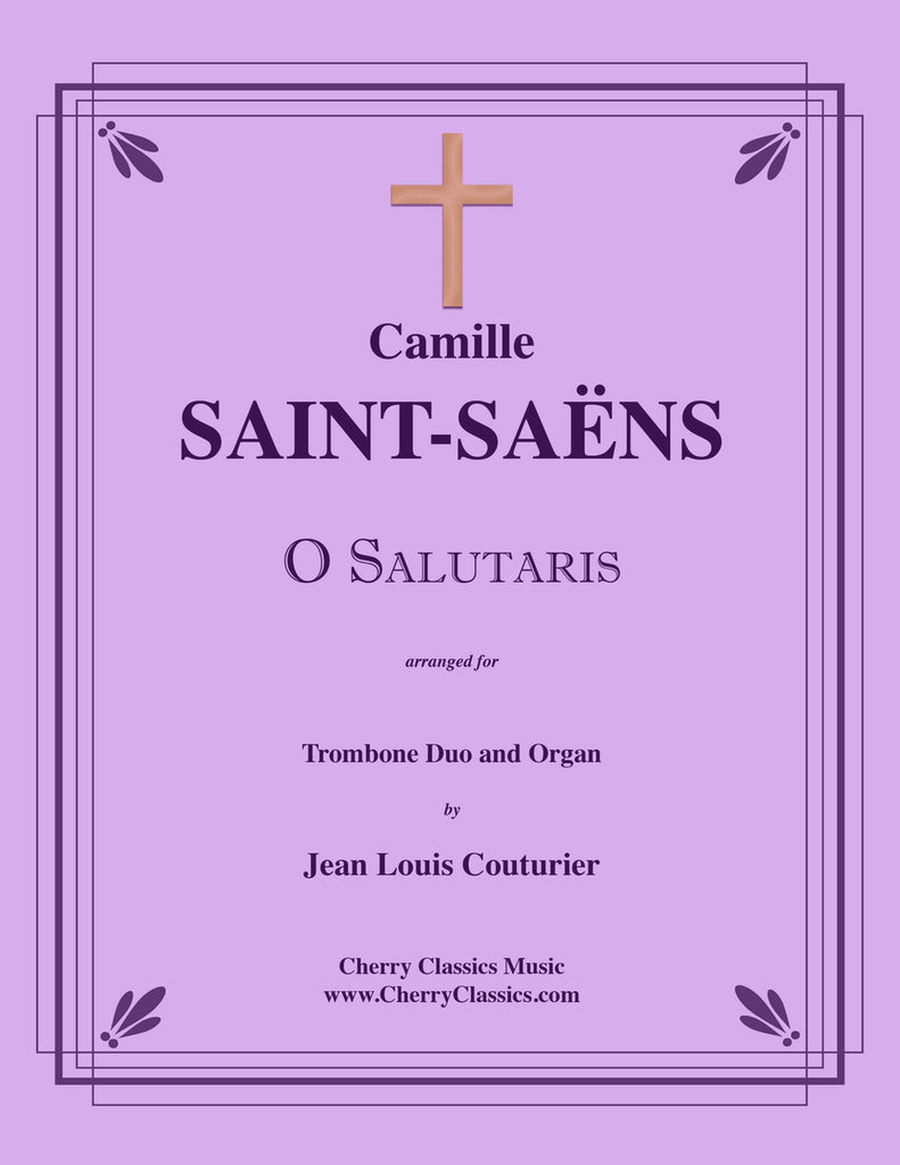 O Salutaris Duo for Trombones and Organ Brass Duet scores gallery preview page 1